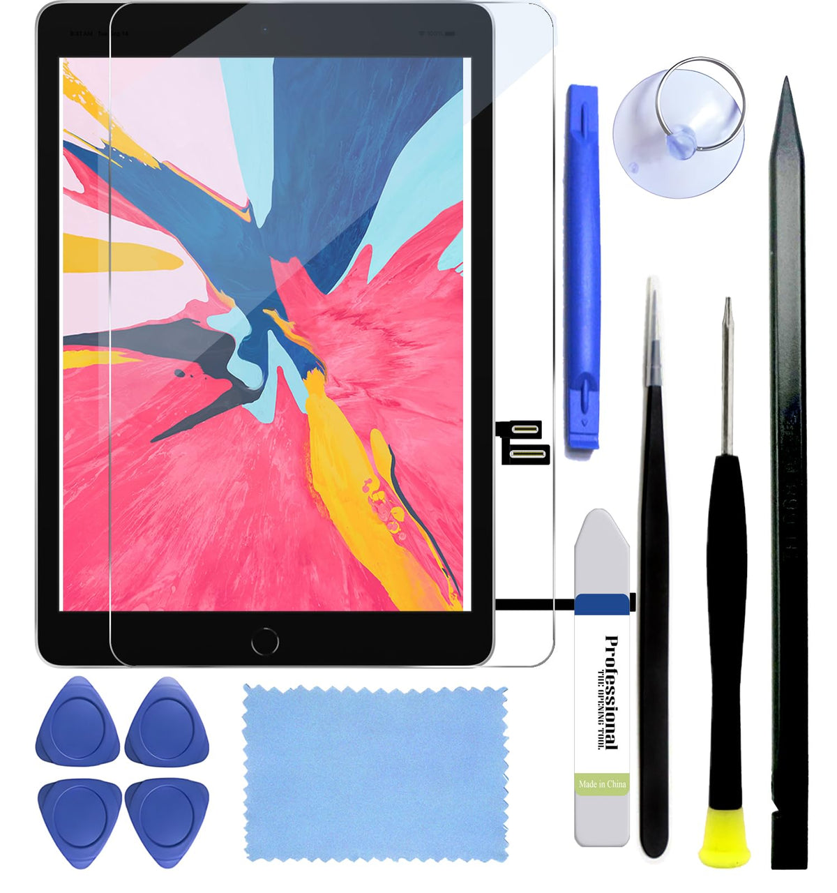 Datton iPad 9th gen digitizer glass front for precise touch response.