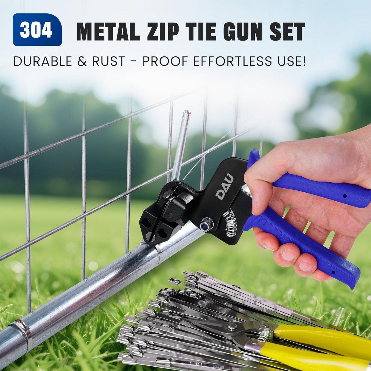 DAU ties displayed in three sizes, provides options for varied jobs
