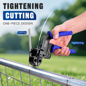 DAU tool in action tightening a metal tie, ensures consistent tension