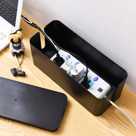 Davimaxium box features wire cutouts for easy cable routing.