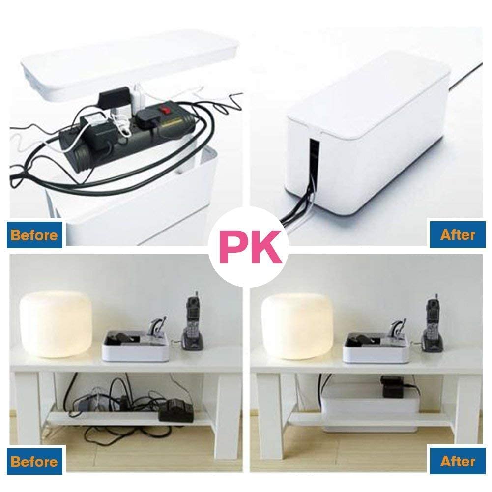 Davimaxium medium cable box tidies desk cords and devices