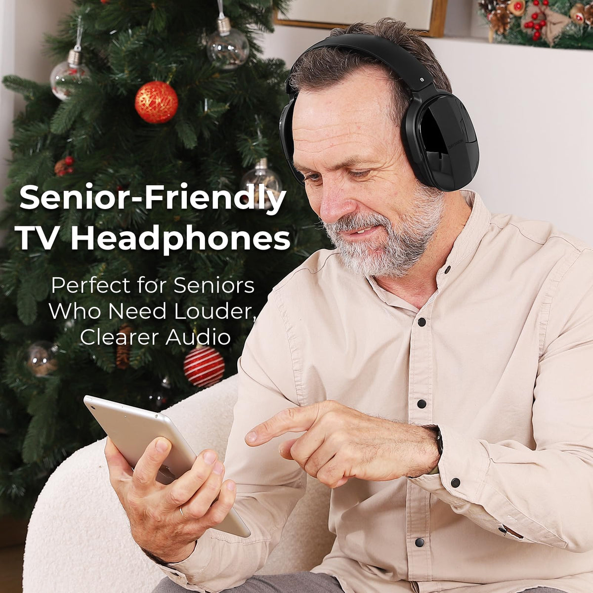 Daysnew close-up of memory foam earcup for comfortable long wear benefit