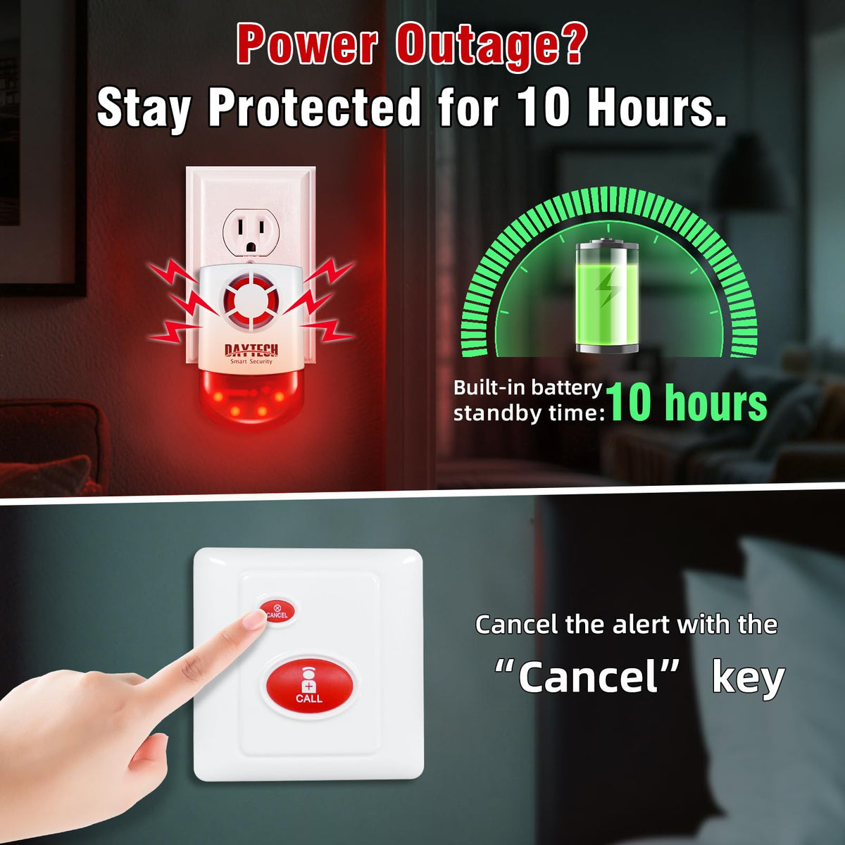 Daytech wireless remote control for quick alarm activation