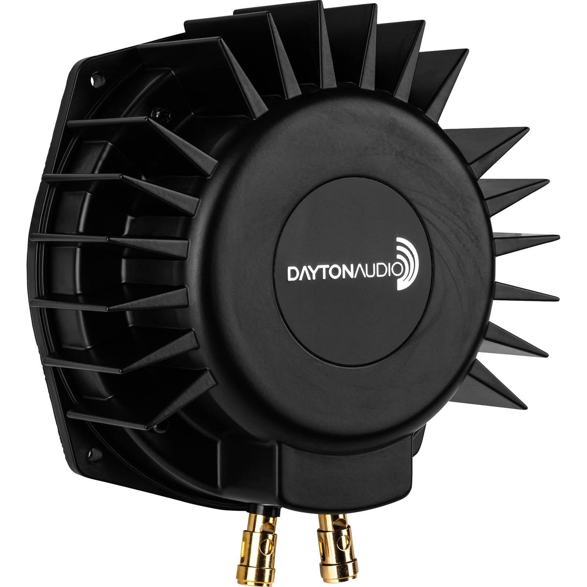 Dayton Audio BST-300EX exciter on sofa delivering immersive tactile bass