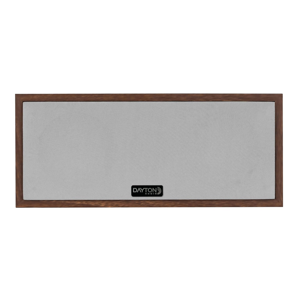 Dayton Audio C40 beside a TV remote to show compact size and simple integration