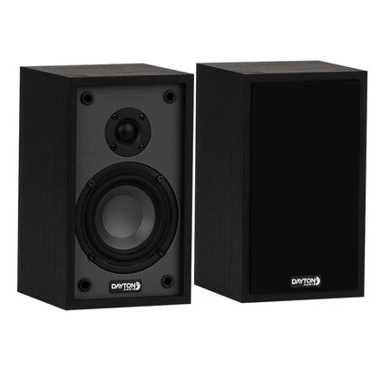 Dayton Audio Classic B40 front view displaying compact bookshelf design for versatile listening