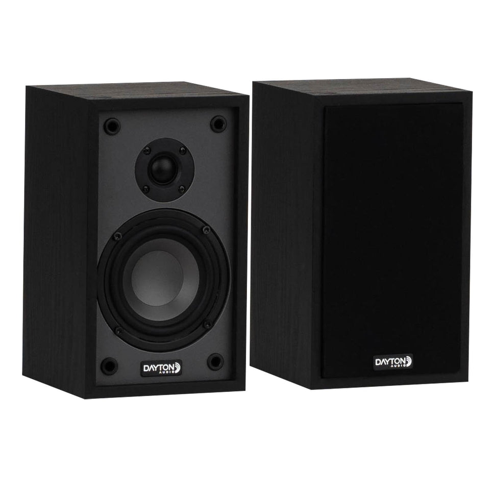 Dayton Audio Classic B40 front view displaying compact bookshelf design for versatile listening
