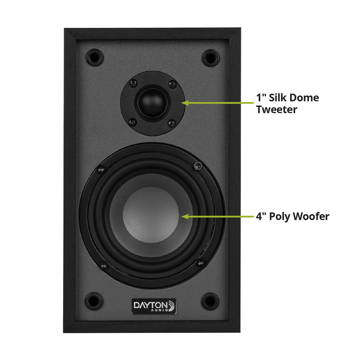 Dayton Audio Classic B40 tweeter close-up showing 1 inch soft-dome