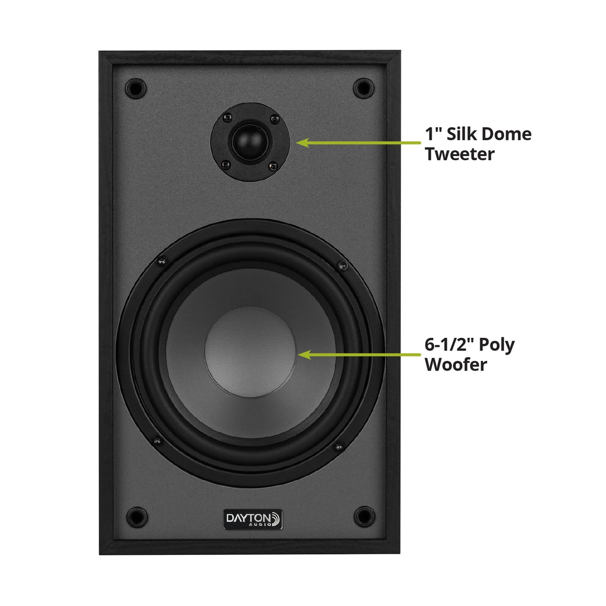 Dayton Audio Classic B65 side profile in compact bookshelf form