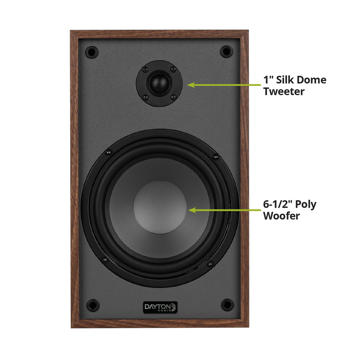 Dayton Audio Classic B65 wall-mount ready for flexible placement.