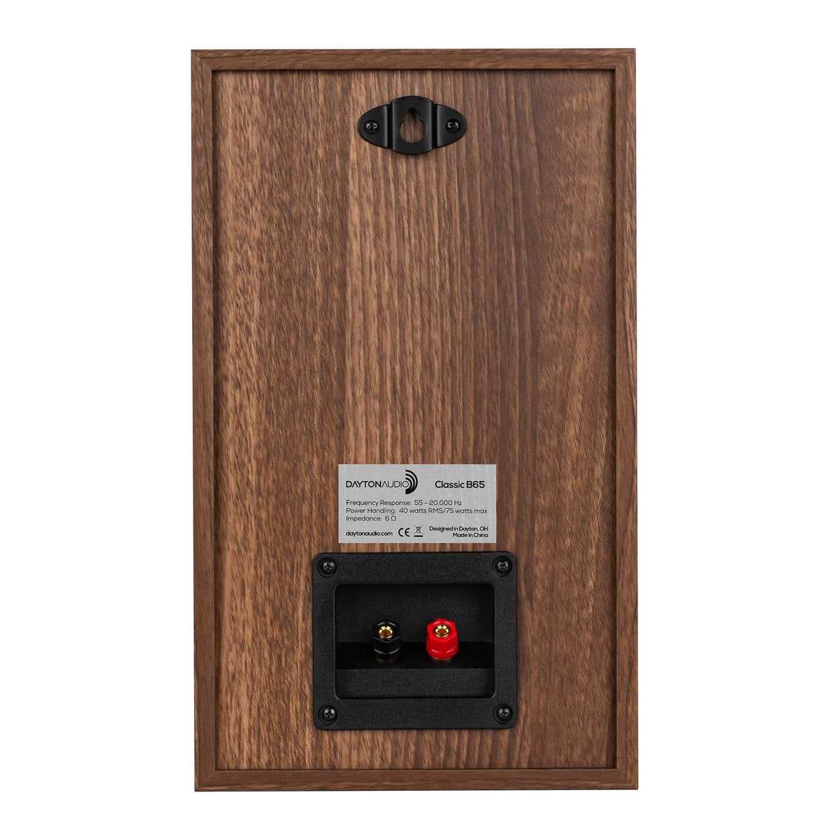 Dayton Audio Classic B65 wood veneer cabinet adds warmth.