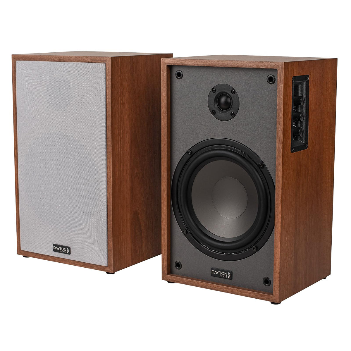 Dayton Audio Classic B65A wood-front view, ideal for desktop listening.