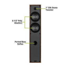 Dayton Audio Classic T65 150W power-handling supports dynamic playback.