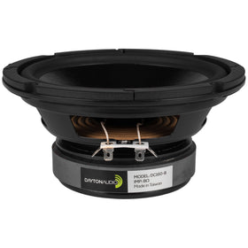 Dayton Audio DC160-8 woofer front view highlighting clean bass potential for bookshelf speakers