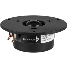 Dayton Audio DC28F-8 silk dome tweeter front view for smooth, extended highs.