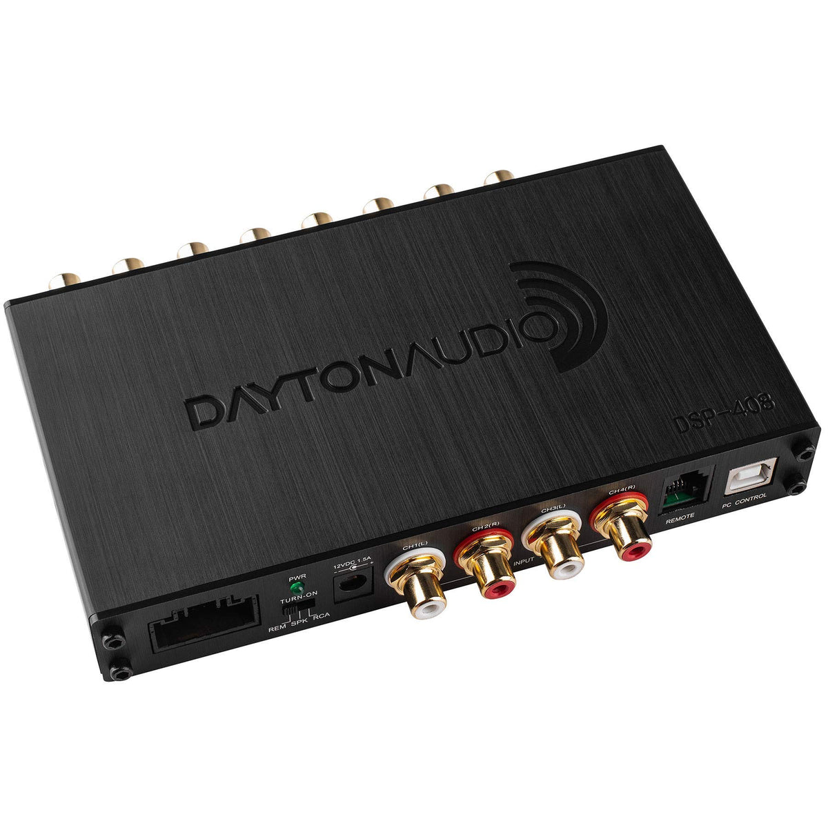 Dayton Audio DSP-408 Bluetooth dongle for wireless streaming.