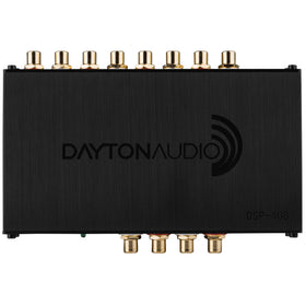 Dayton Audio DSP-408 eight-channel EQ interface for each channel.