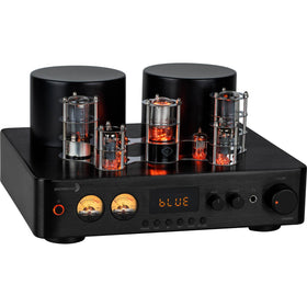 Dayton Audio HTA200 front panel with VU meters showing retro charm and clean power.
