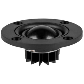Dayton Audio ND25FA-4 tweeter faceplate closeup highlighting compact installation.