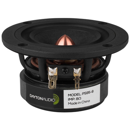 Dayton Audio PS95 front view showing cone and surround for accurate sound