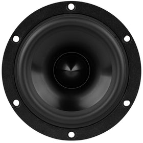 Dayton Audio RS100-8 frame backside showing motor and terminals for durability