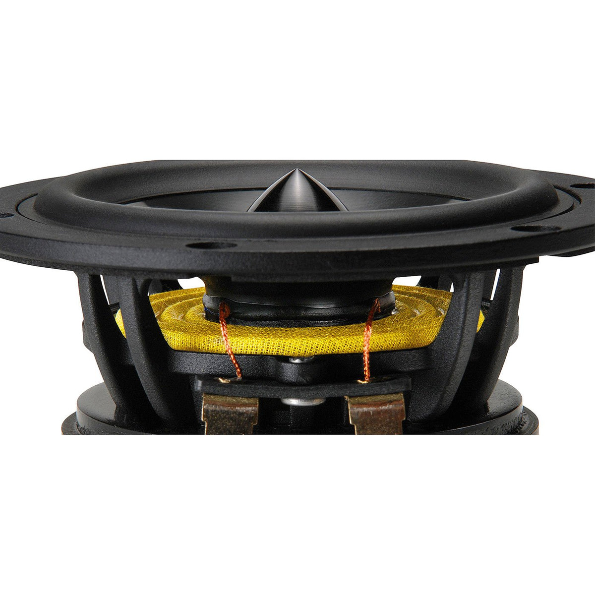 Dayton Audio RS100-8 installed in bookshelf speaker illustrating compact system benefit