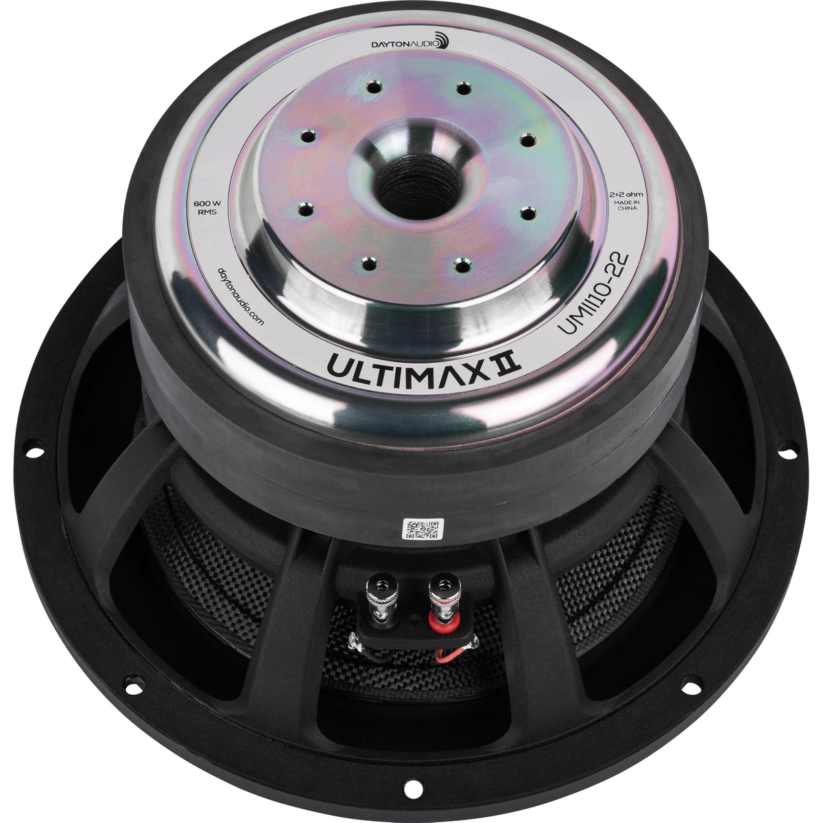 Dayton Audio UMII10-22 vented frame improves cooling for reliable playback