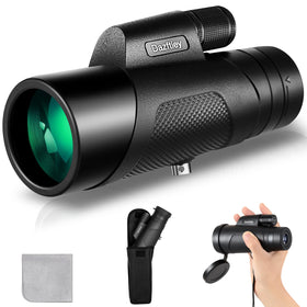 Dazftiey 12x50 monocular compact in hand for easy one-handed birdwatching.