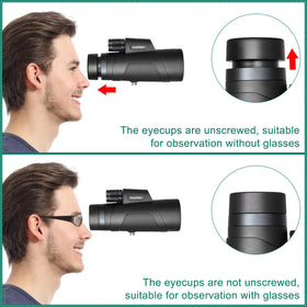 Dazftiey waterproof nitrogen-sealed monocular withstands rain during outdoor adventures.
