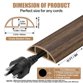 DBHXXMB-HH 10ft cable management strip laid under a desk