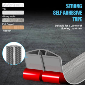 DBHXXMB-HH adhesive backing peel demonstrating easy install and secure floor hold