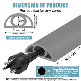 DBHXXMB-HH cable management 10ft keeps wires organized in offices and gyms.