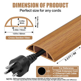 DBHXXMB-HH cable management extension strip brown blends with decor.
