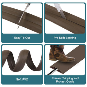 Low-profile DBHXXMB-HH cord cover showing slim profile and clean finish