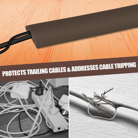 DBHXXMB-HH floor cord cover 10 ft length in coffee brown