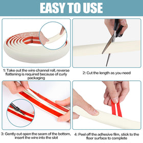 DBHXXMB-HH floor cord cover 10ft length supports longer runs.