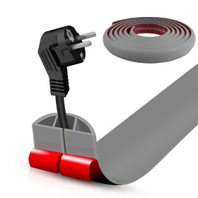 DBHXXMB-HH floor cord cover with curved surface reduces trip risk in gray finish