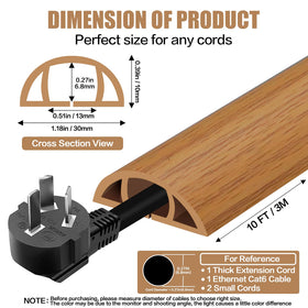 DBHXXMB-HH self-adhesive back keeps the cord cover securely fixed on the floor