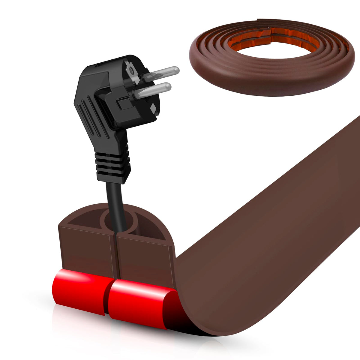 DBHXXMB-HH floor cord cover adhesive shields cables and reduces trip hazards.