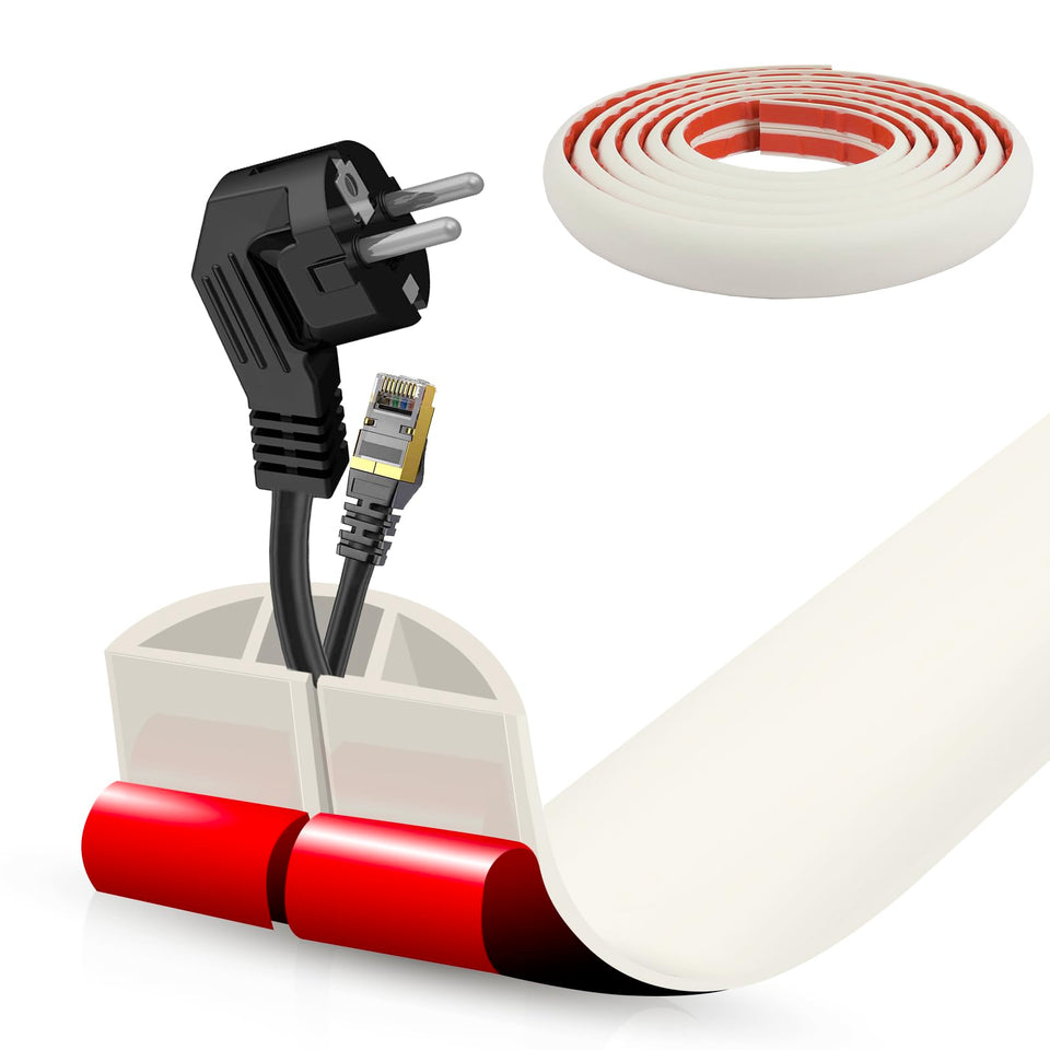 DBHXXMB-HH floor cord cover in beige protects cables for clean, safe living spaces.