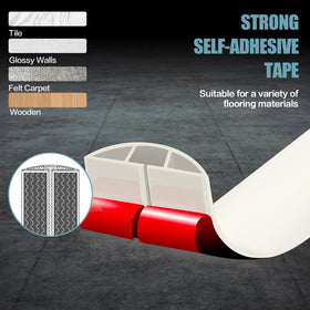 DBHXXMB-HH beige floor cord cover protects cables from wear and pets.
