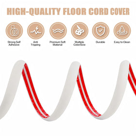 DBHXXMB-HH beige cord cover demonstrates trip-resistant curved design in use.