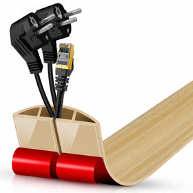 DBHXXMB-HH floor cord cover closeup highlights flexible PVC and neat edge protection