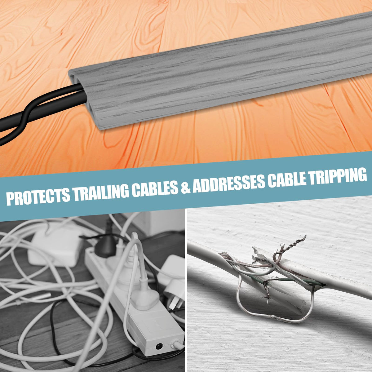 DBHXXMB-HH self-adhesive cable cover can be cut to fit.