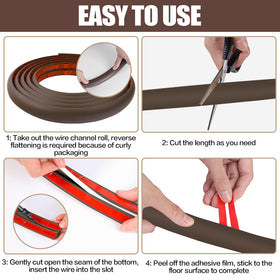 DBHXXMB-HH floor cord cover easy clean in coffee brown