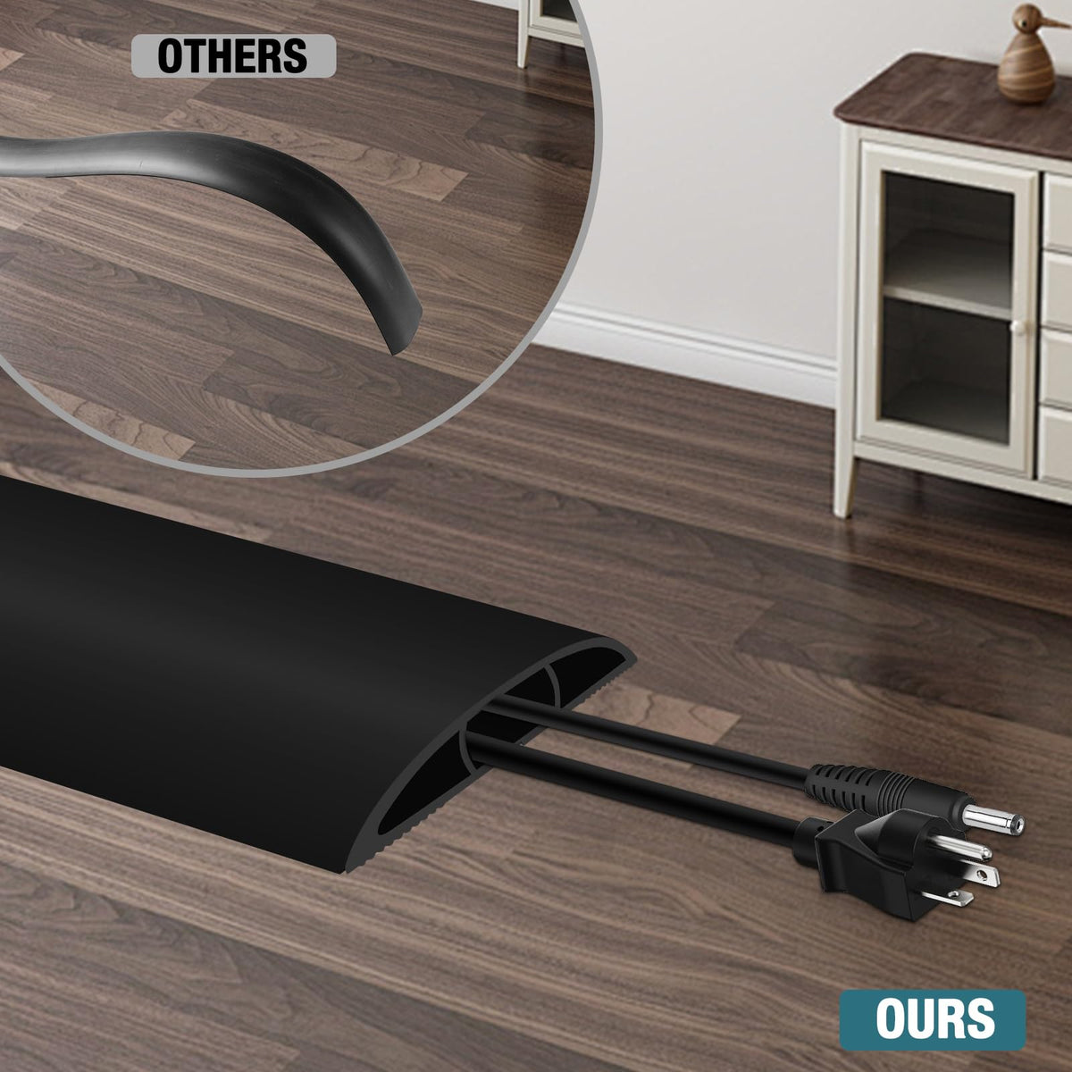 DBHXXMB-HH floor cord cover in doorway use keeps cables tidy during foot traffic