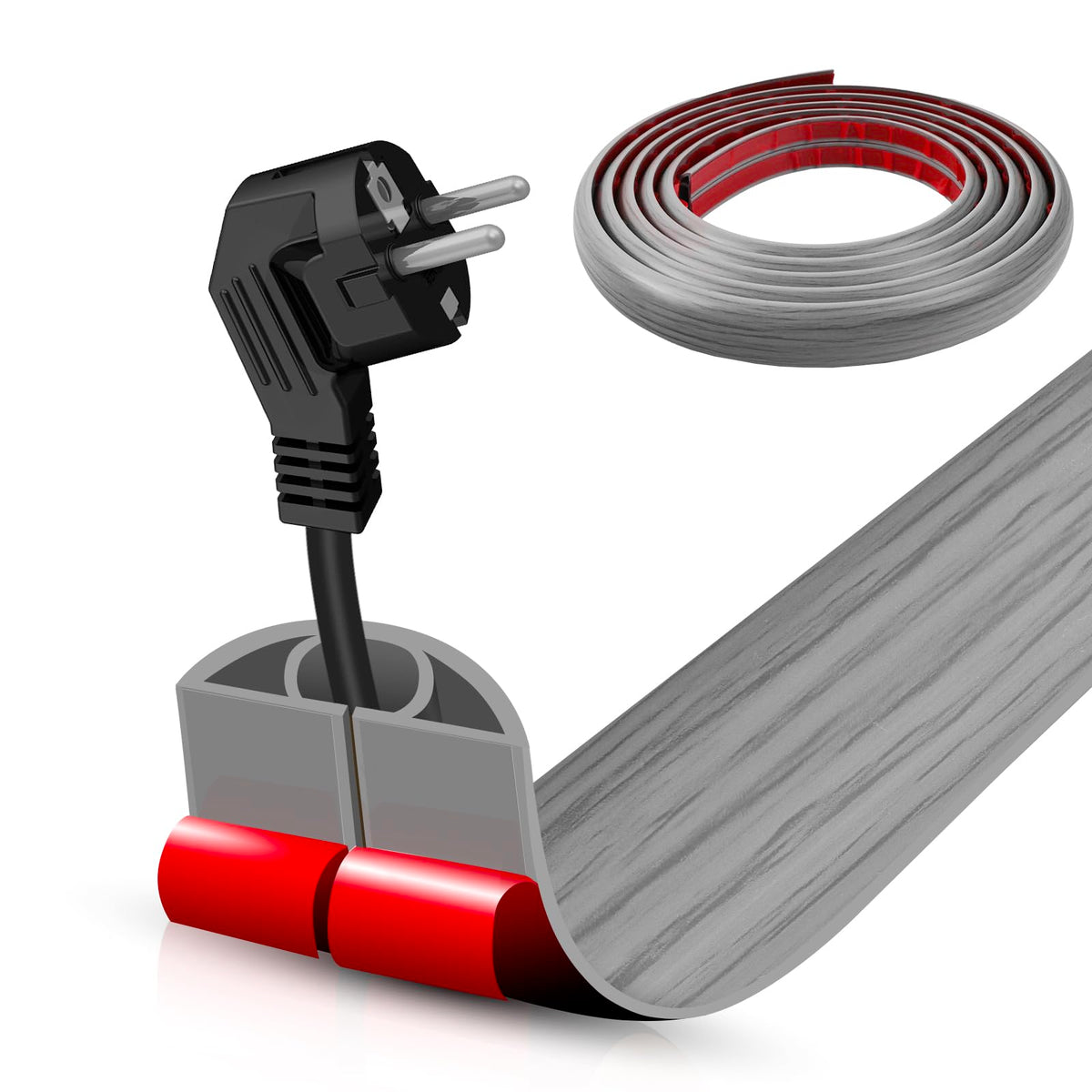 DBHXXMB-HH floor cord cover self-adhesive 10ft protects cables and reduces trips