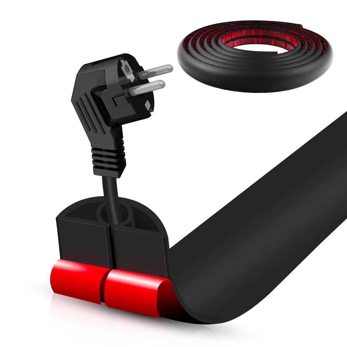 DBHXXMB-HH floor cord cover with self-adhesive 10ft keeps cables neat and organized