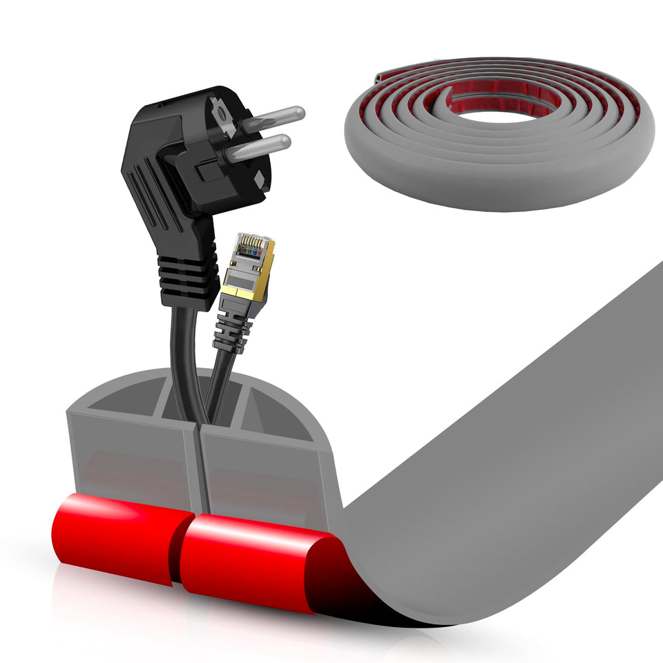 DBHXXMB-HH floor cord cover self adhesive 10ft keeps cables tidy and trip-free