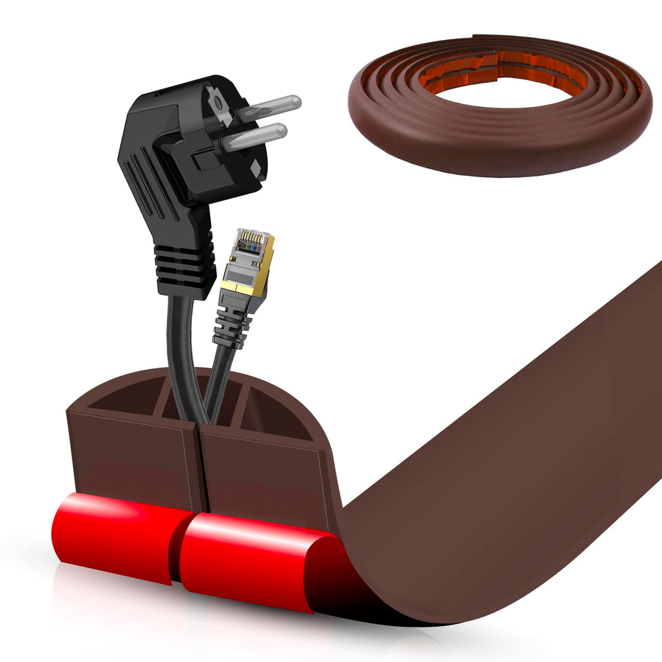 DBHXXMB-HH floor cord cover with self-adhesive backing keeps wires tidy and protected